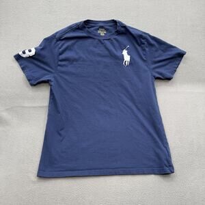Polo Ralph Lauren Shirt Youth XL 18-20 Navy Big Pony No 3 Crewneck Tee Cotton